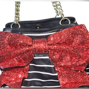 Vintage Betsey Johnson Striped Handbag